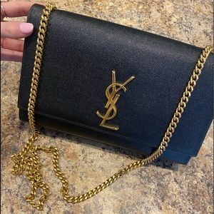 YSL Black Crossbody Gold Chain